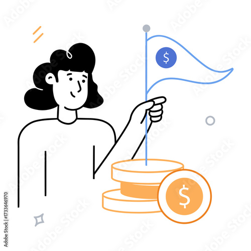 Achieve financial success and reach your monetary goals with this dynamic symbol of wealth accumulation and prosperity