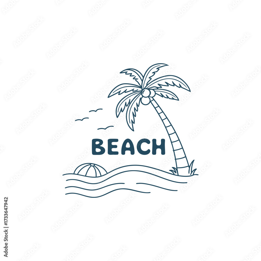 Fototapeta premium beach logo