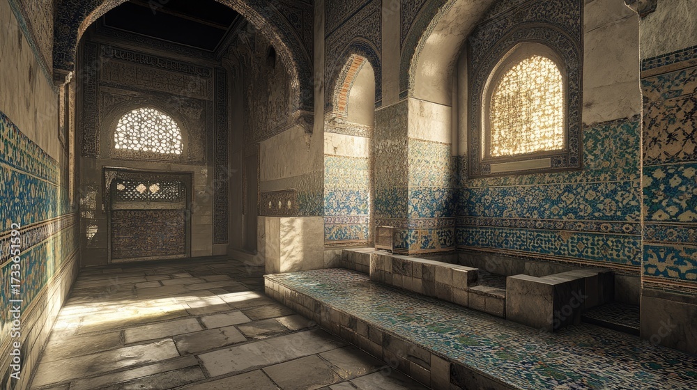 Obraz premium Ancient Hammam: A Luxurious Bathhouse in Persia