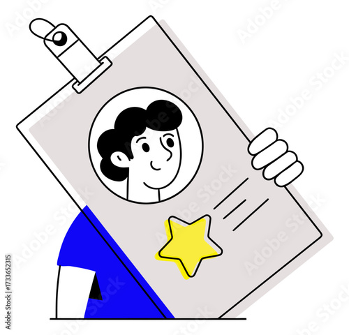 Whimsical star award ticket design for celebrations, events, and achievements, perfect for creating a celebratory and recognition atmosphere