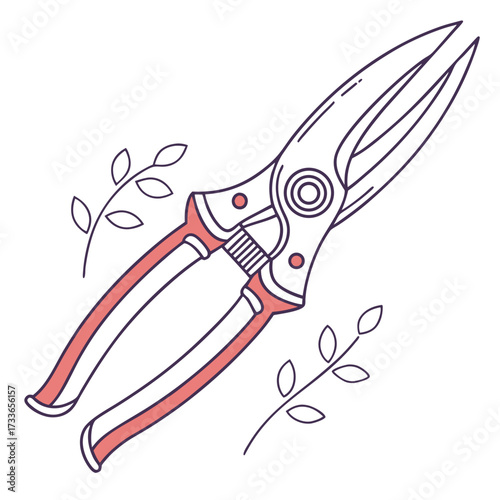 Garden Pruning Shears with Delicate Branches gardening