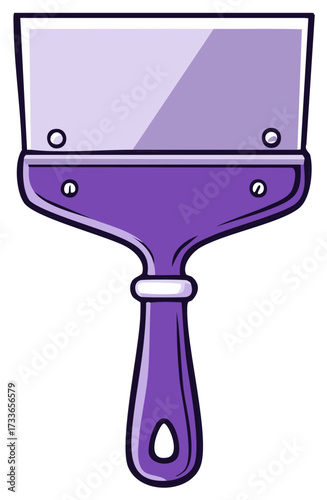 Purple Handheld Scraper Tool with Wide Blade and Ergonomic Handle