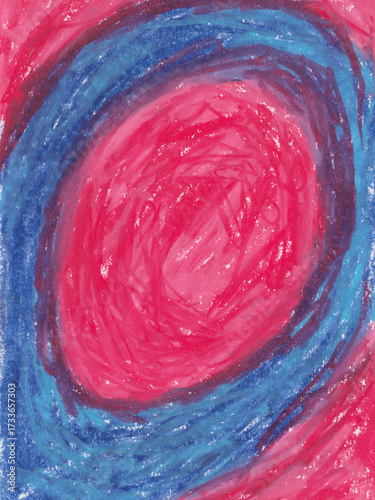 Wallpaper Mural Oil pastel abstract background in blue, red, and pink, hand painted texture Torontodigital.ca