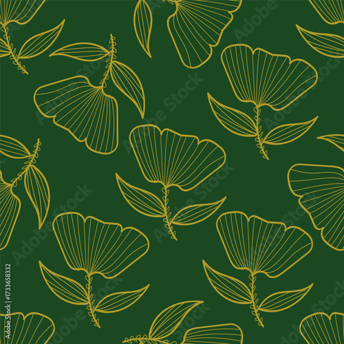 Exotic hand drawn flowers, seamless patterns with floral for fabric, textiles, clothing, wrapping paper, cover, banner, home decor, abstract backgrounds. Vector illustration
