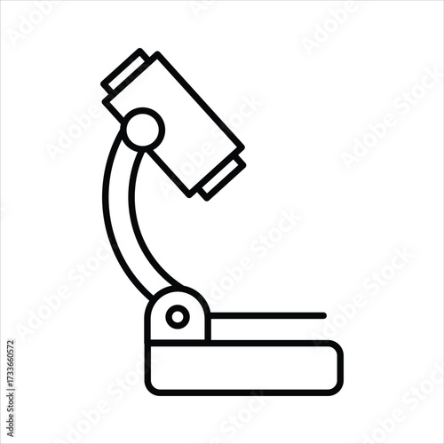 Microscope line icon Design Elements Illustration