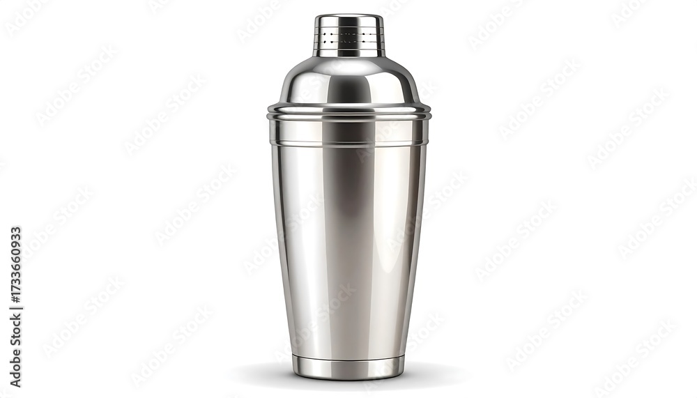 Obraz premium Shiny stainless steel cocktail shaker (1)