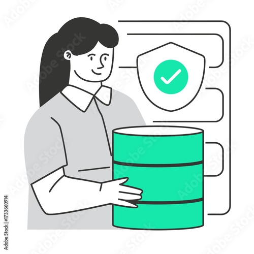 Expert data security professional safeguarding vital information with advanced database protection and compliance checks in a modern digital environment