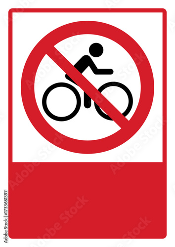 prohibition_safety signs_version 2_no bike riding_your custom message here_portrait_size a4/a3/a2/a1	 
