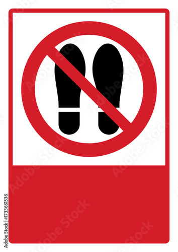 prohibition_safety signs_version 2_do not stand here_your custom message here_portrait_size a4/a3/a2/a1	 
