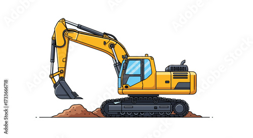 excavator vector illustration