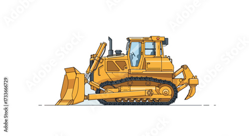 bulldozer vector illustration