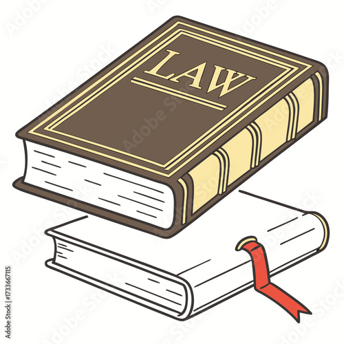 Stacked Law Books One Open One Closed stacked books