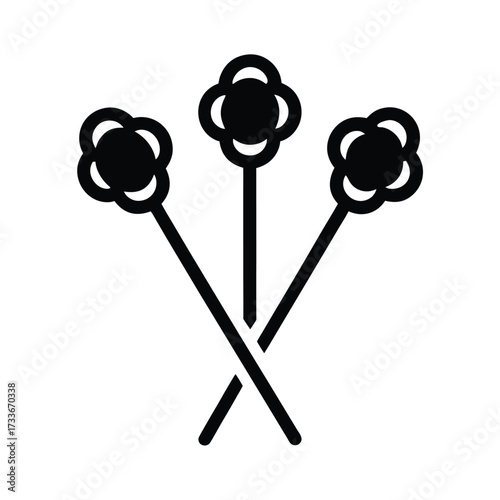 Cotton Swabs Icon Outline