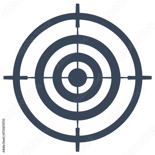 Concentric Circles and Crosshairs Targeting Symbol