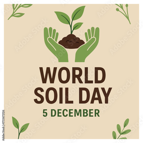 World Soil Day Flyer Design with Sustainable Agriculture Awareness Theme