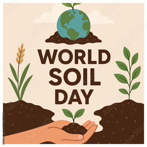 World Soil Day Flyer Design with Sustainable Agriculture Awareness Theme