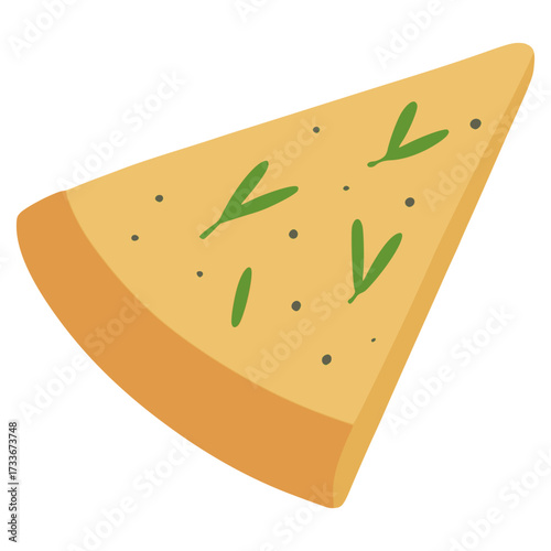 Socca Monaco gluten free pancake flat color vector illustration template design