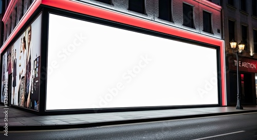 Wallpaper Mural Professional mockup of a blank pop-up store exterior graphic in a lively street environment. Torontodigital.ca