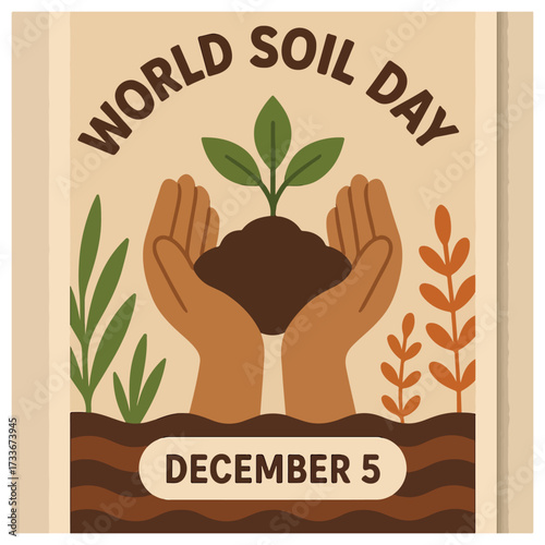 World Soil Day Flyer Design with Sustainable Agriculture Awareness Theme