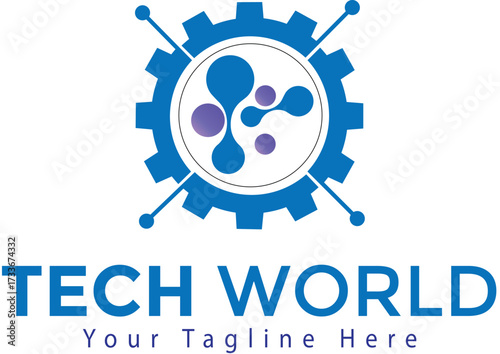 Tech World Logo Design | Innovative Global Technology Branding