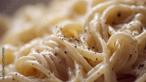 Creamy Cacio e Pepe Pasta - A Close-Up of Italian Comfort Food.
