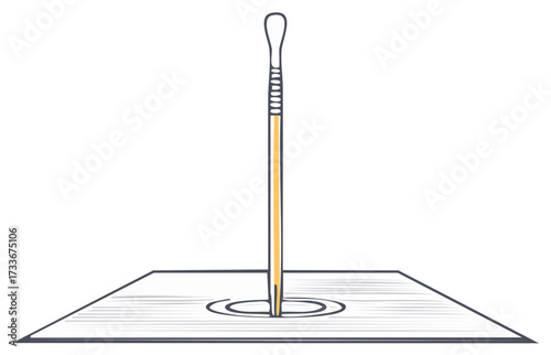 Illustration of a swab test sample collecting tool
