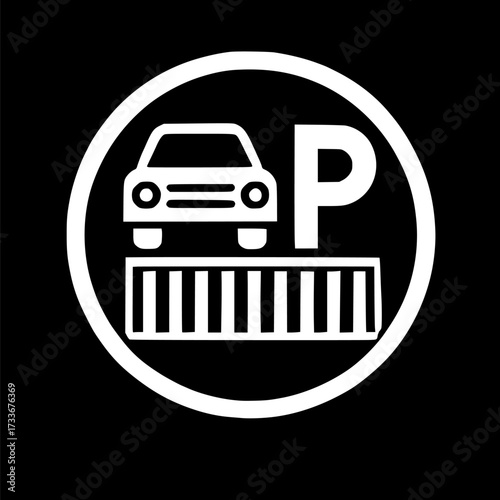 Car parking. Parking space sign. sign, symbol, vector, art