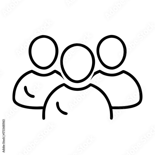 User account three users icon transparent background