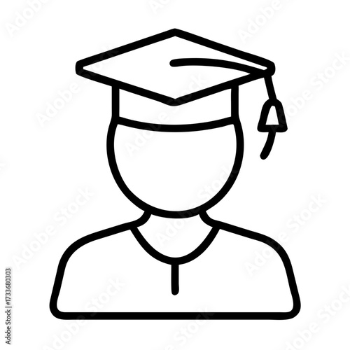User account user with graduation cap icon transparent background