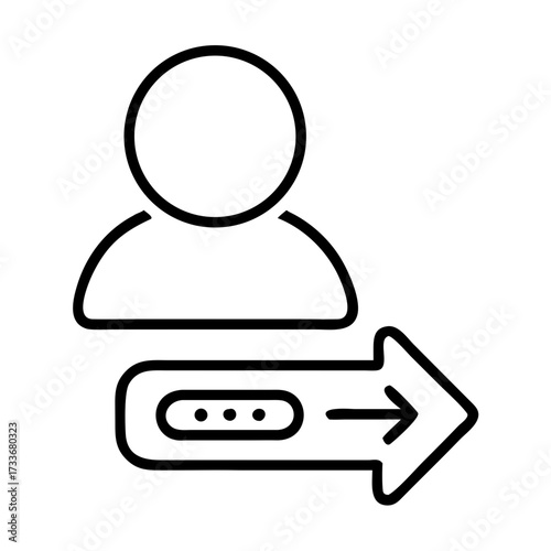 User account user with login arrow icon transparent background