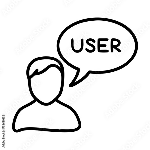 User account user with message bubble icon transparent background