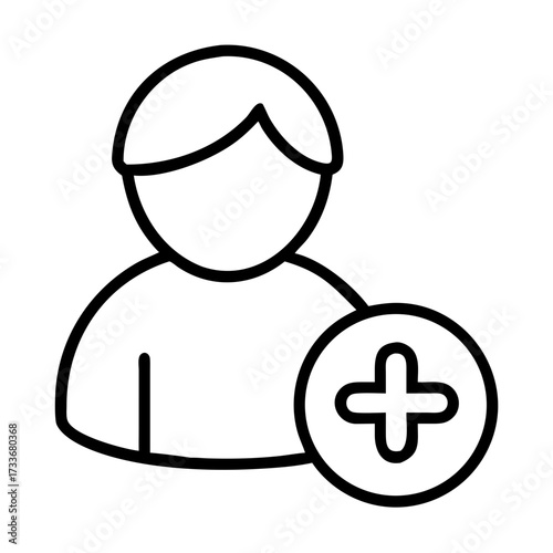User account user with plus group icon transparent background