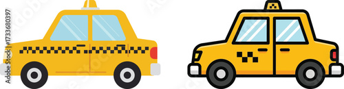 Yellow Taxi Illustration A Vector Collection of Urban Transportation Vehicles