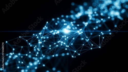 Abstract Digital Network Connecting Data Points - Modern Tech Visual