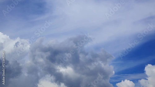 Dramatic Cloud Timelapse in Blue Sky