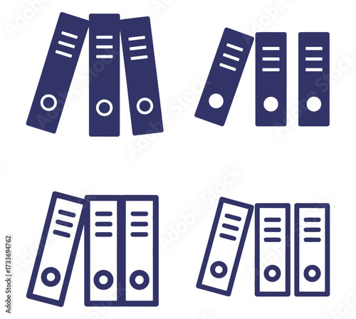 set of Archive folders icons. binders vector icon