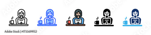 Freelance Work Icon Collection With Multiple Styles