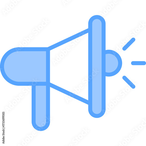 Marketing blue icon