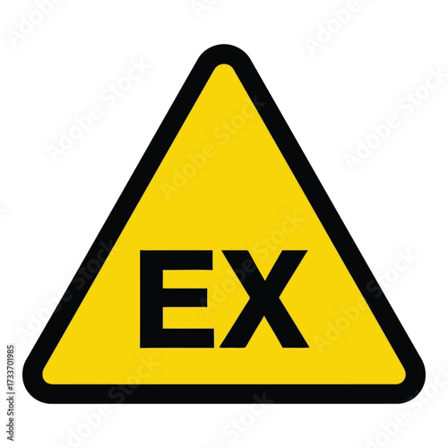 Vector art of explosion hazard warning sign