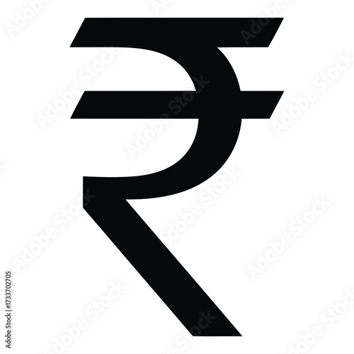 Vector art of indian rupee symbol