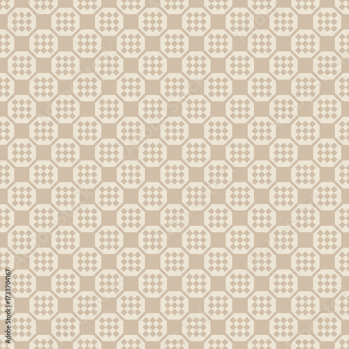 Geometric seamless pattern background in dark vanilla and white chocolate colors