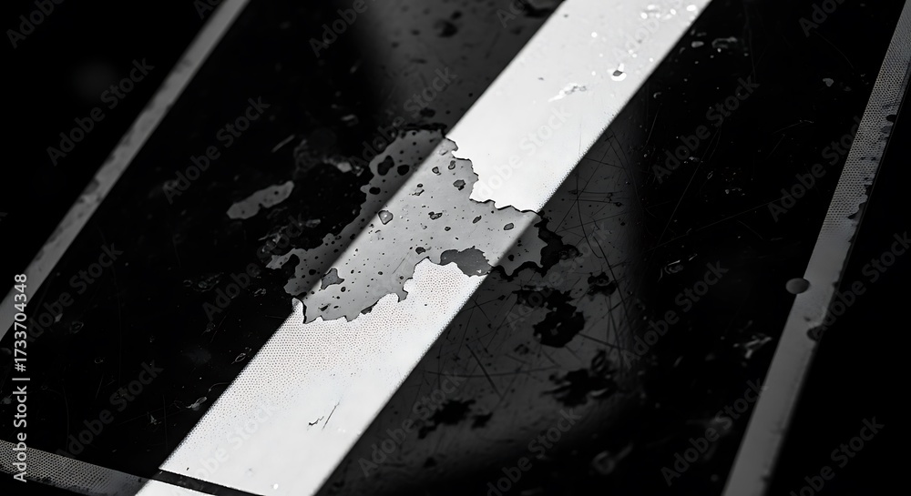 Fototapeta premium Black Paint on Stripe