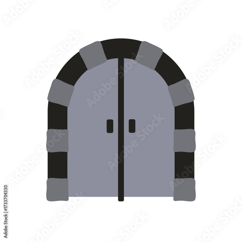 Dungeon Door Illustration Medieval Ancient