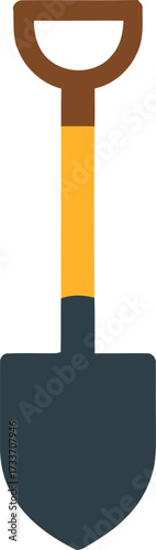 Simple vector shovel illustration for gardening and outdoor activities