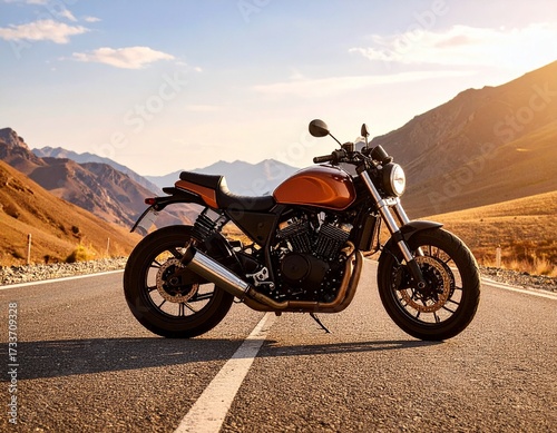 motorcycle on the road in the country