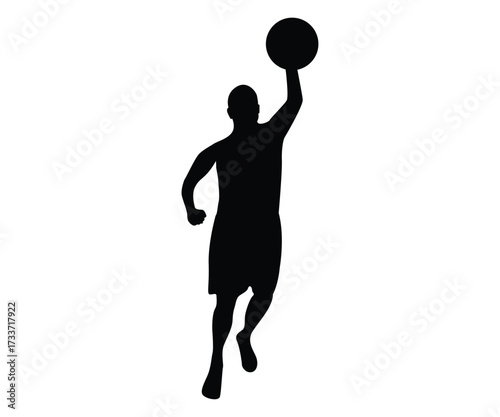 Basketball Player Silhouette Vector Dunking & Action Poses