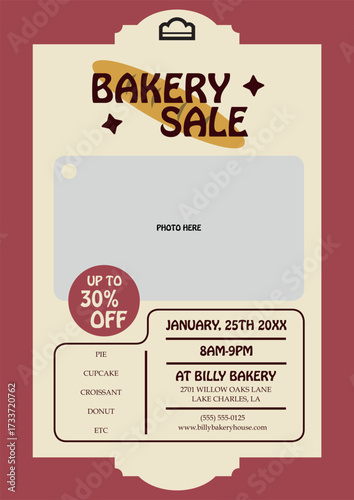 Red And Black Barkery Sale Flyer