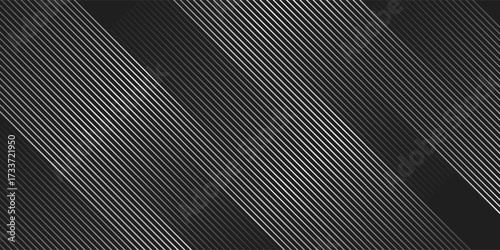 Slant line halftone gradation texture. Fading diagonal stripe gradient background. Black oblique pattern backdrop. Vanishing thin parallel line wallpaper for overlay