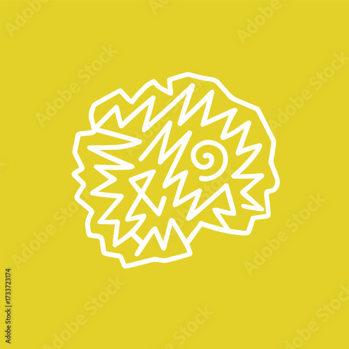 Abstract Scribble Map of North Macedonia.