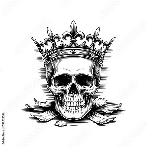 Skull and Vintage Tattoo T-shirt Vector Designs and Edgy, Punk-Inspired Graphics & Retro Tattoo Illustrations for Custom Graphic Tees-09